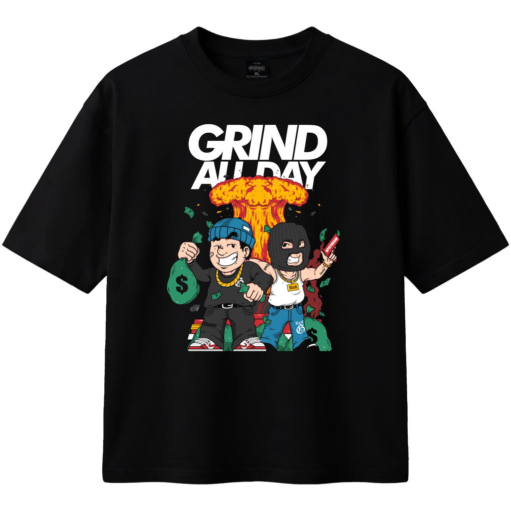 GRIND ALL DAY TEE - BLACK