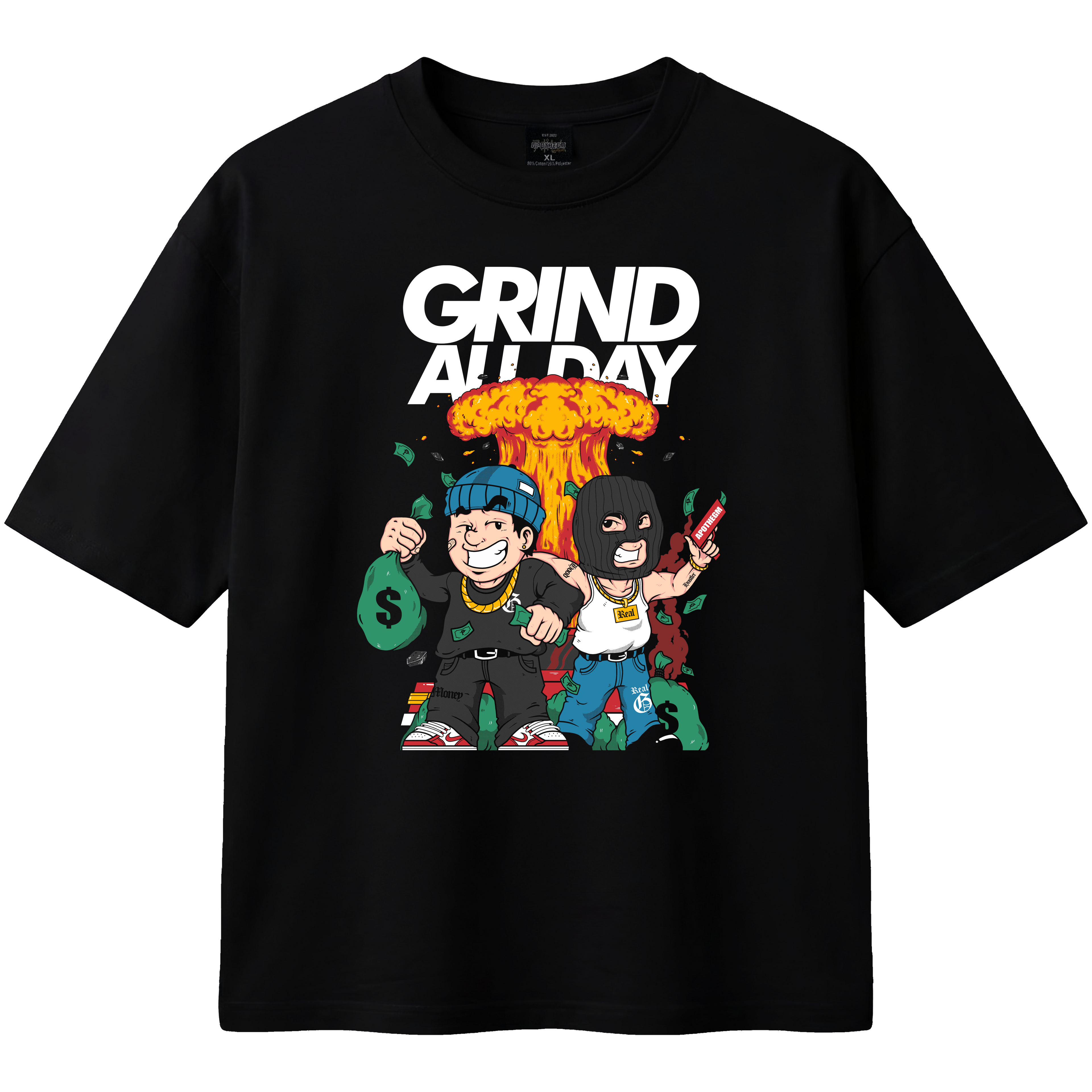 GRIND ALL DAY TEE - BLACK